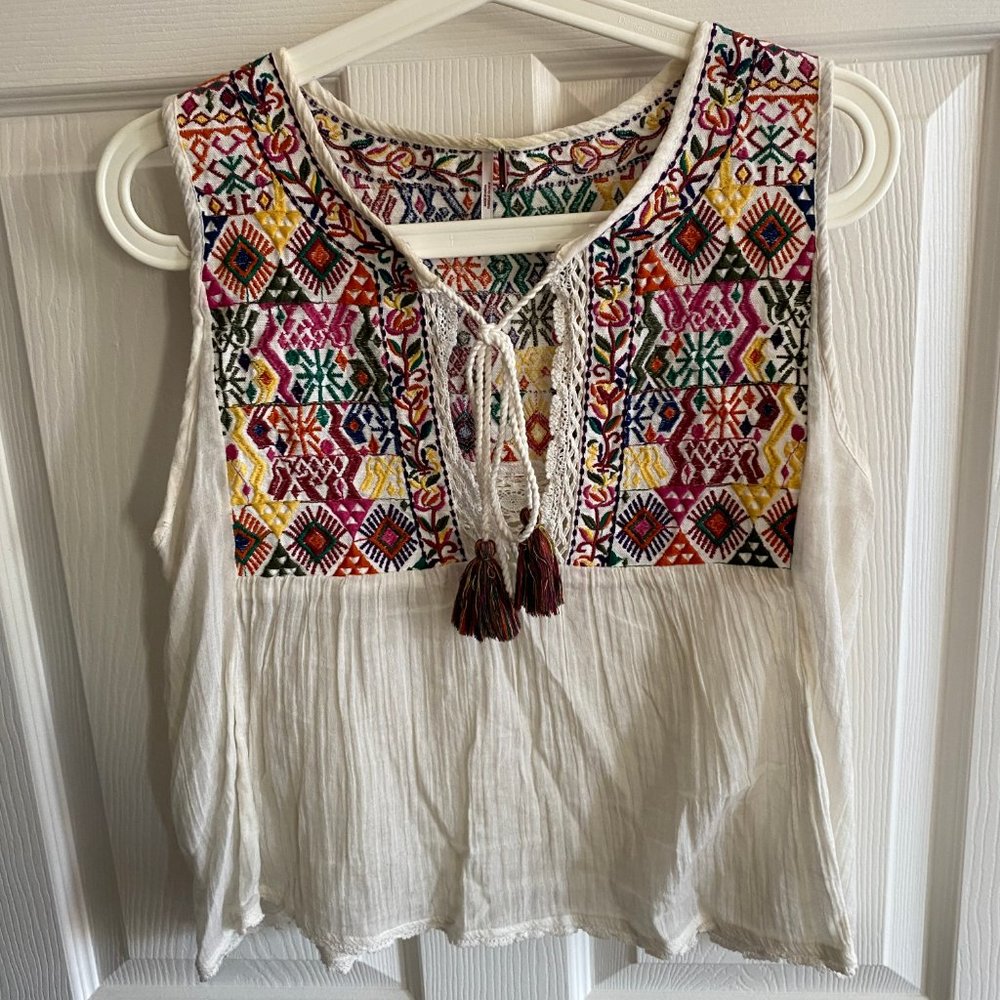 Free People Embroidered Top